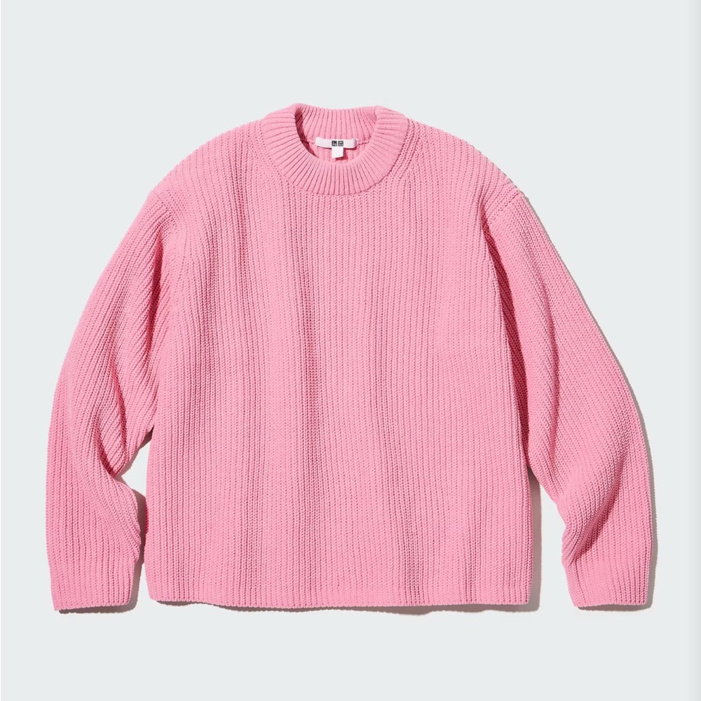 NWT Uniqlo Washable Soft Knit Crew Neck Long-Sleeve Sweater